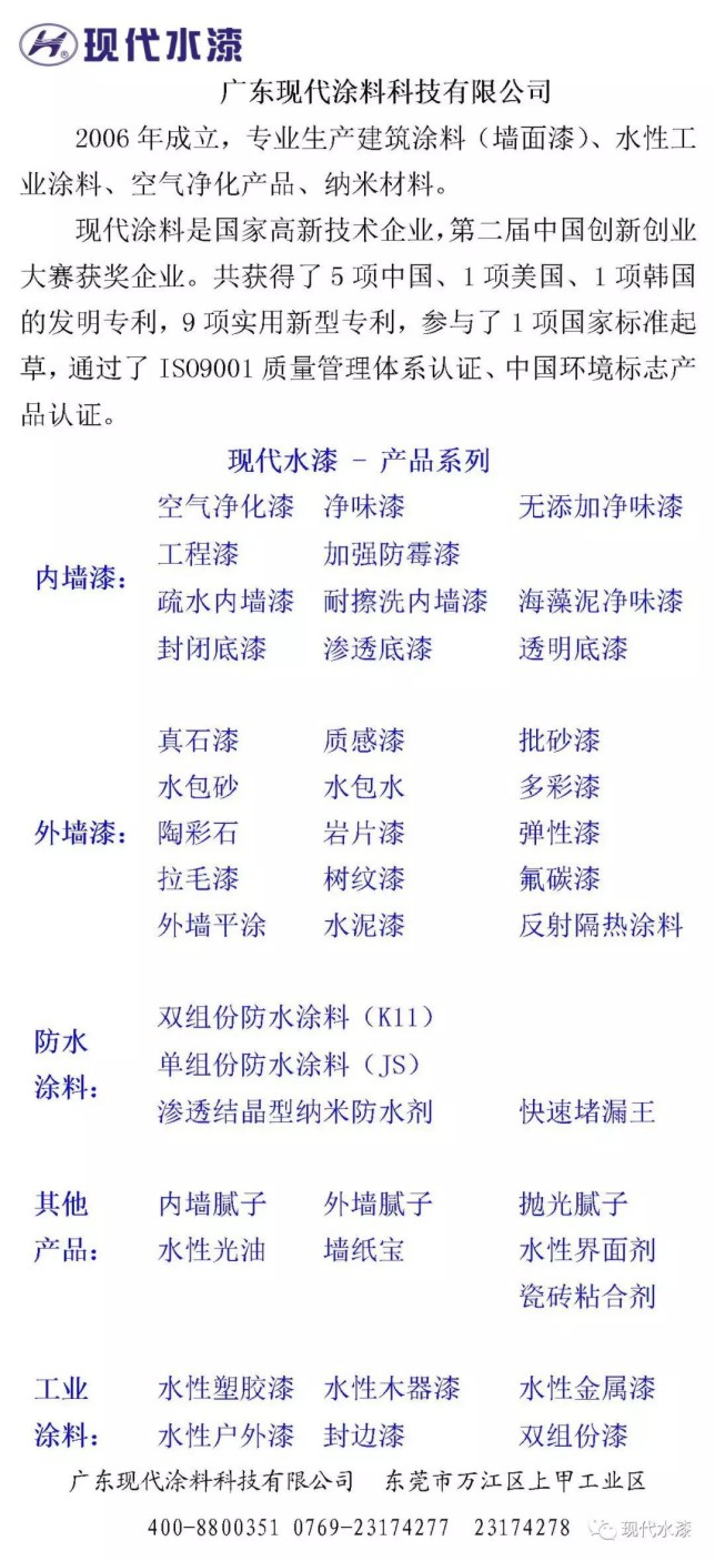 广东现代涂料简介